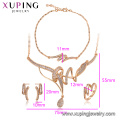 64576 Xuping Großhandel Umwelt Kupfer Materialien edlen 18 Karat Goldschmuck Set Imitation Schmuck